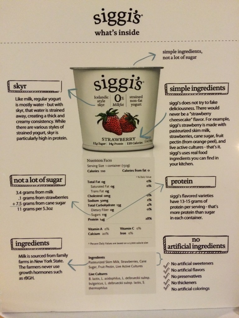 What's in Siggi's yogurt